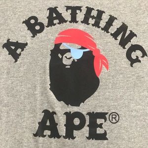 A bathing ape gray mens t-shirt
